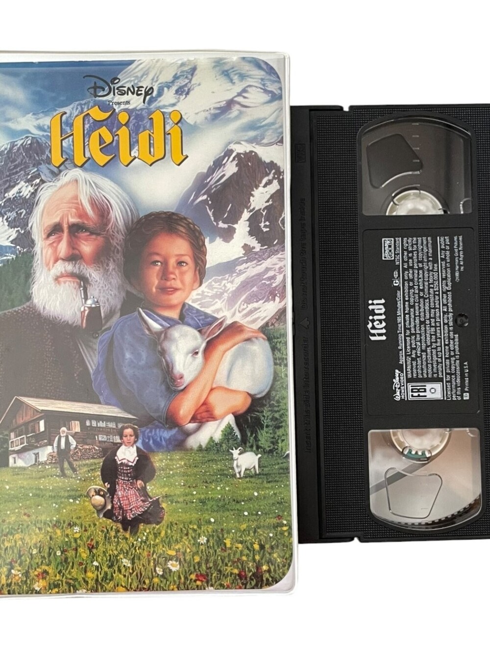 Disney Presents Heidi VHS Tape 1993 Classic Family Movie G Jason Robards Jane